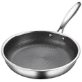 Full-Screen Honeycomb Stainless Steel Non-Stick Frying Pan