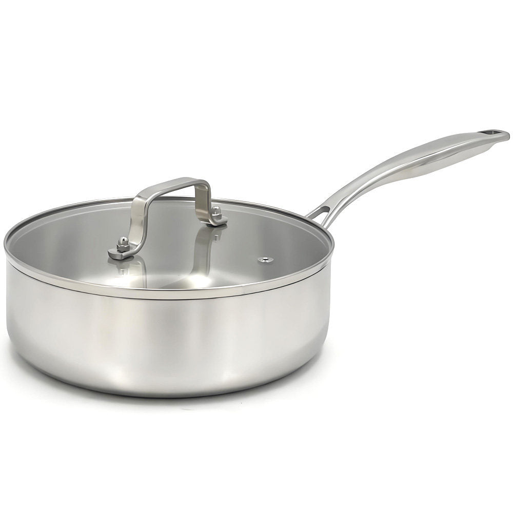 304 Stainless Steel Uncoated Deep Frying Pan