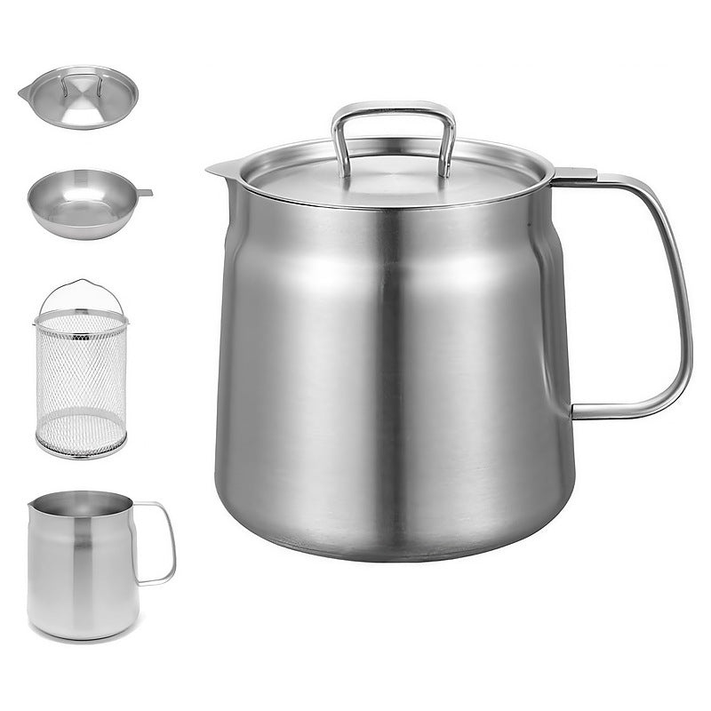 304 Stainless Steel Oil Filter Can with Filter Screen